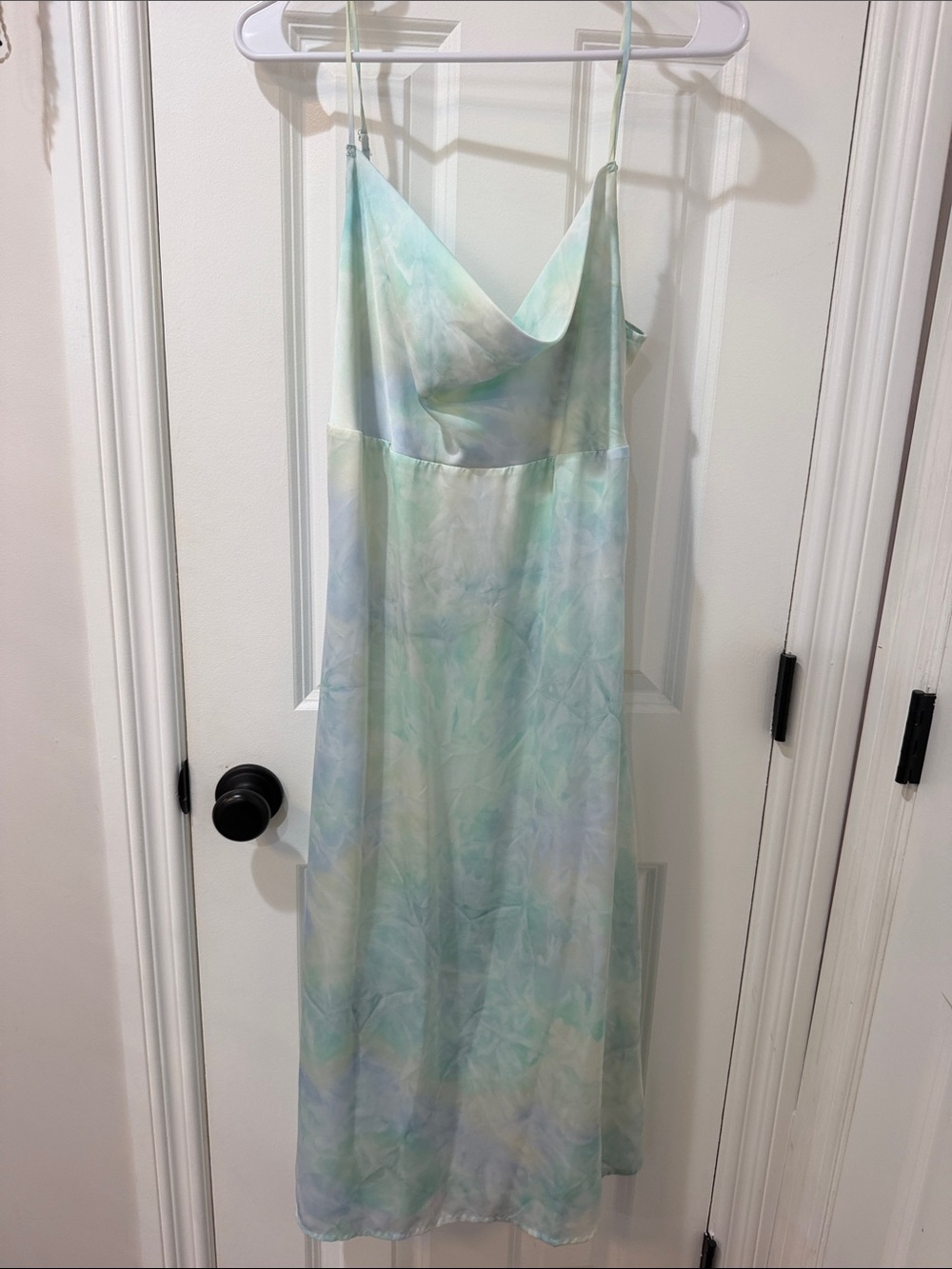 Lulu's Pastel Tie-Dye Slip Midi Dress